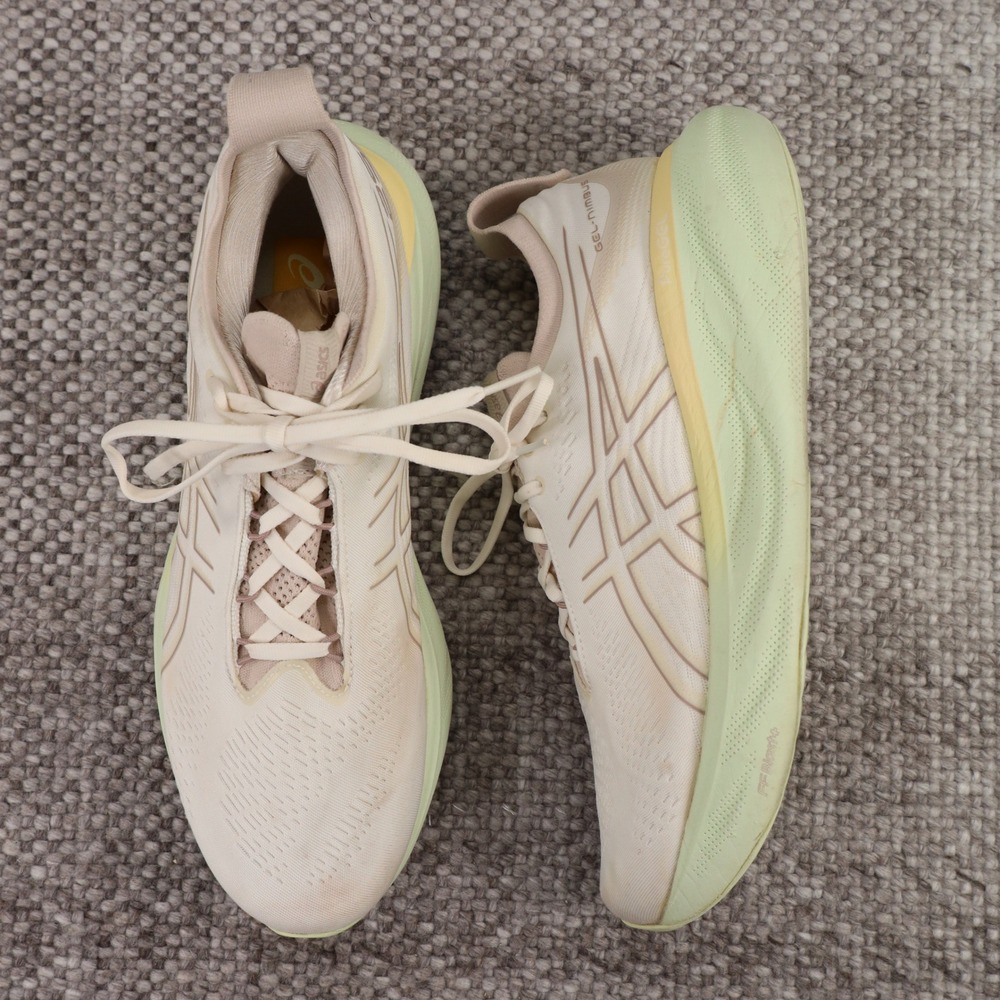 ASICS Gel-Nimbus 25 Running Shoes Cream Lime Zest 1011B547 Mens 11.5
